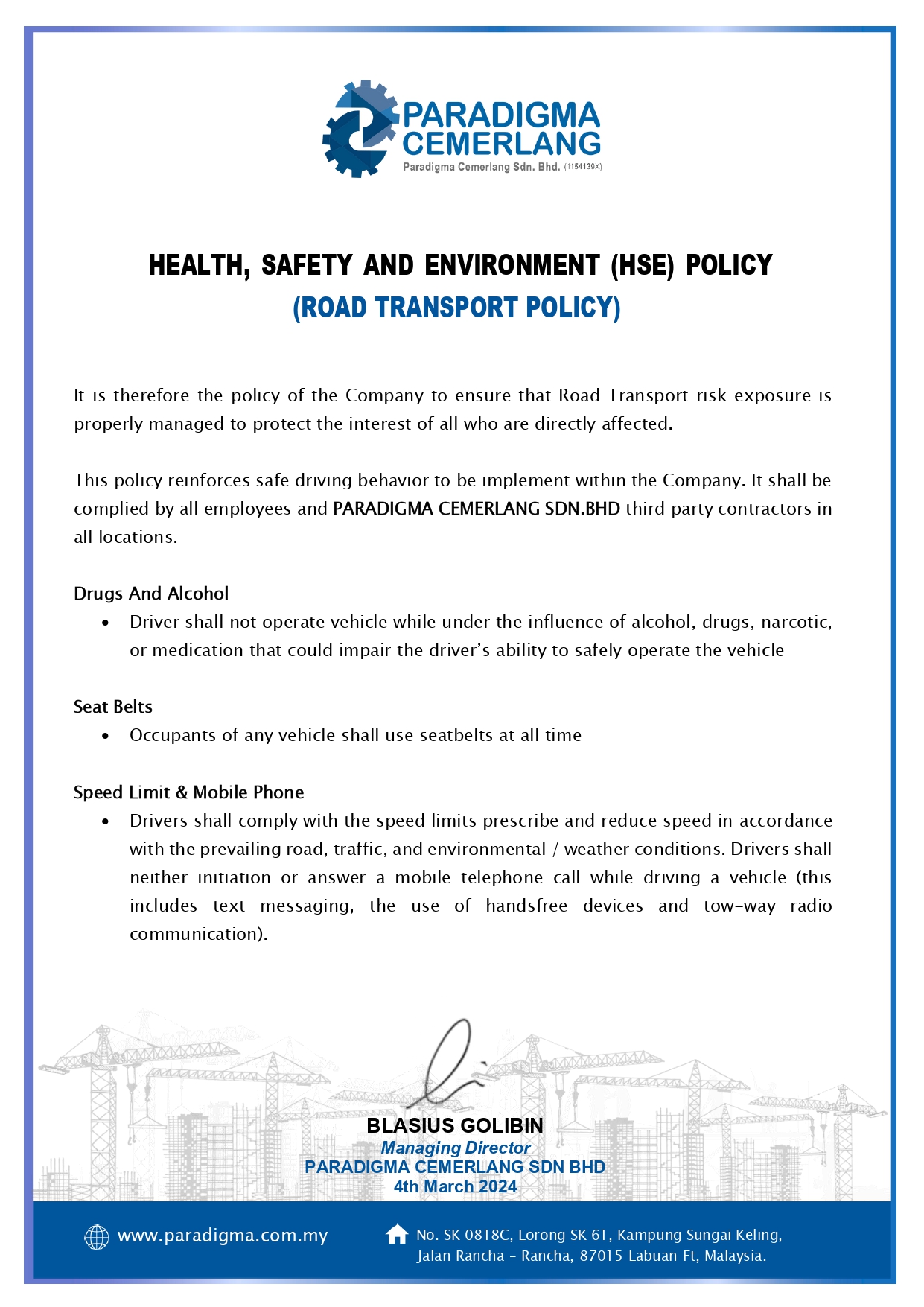 Policy - Road Transport_page-0001
